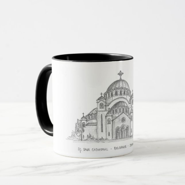 Church of Saint Sava, Belgrade, Serbia Mug (Front Left)