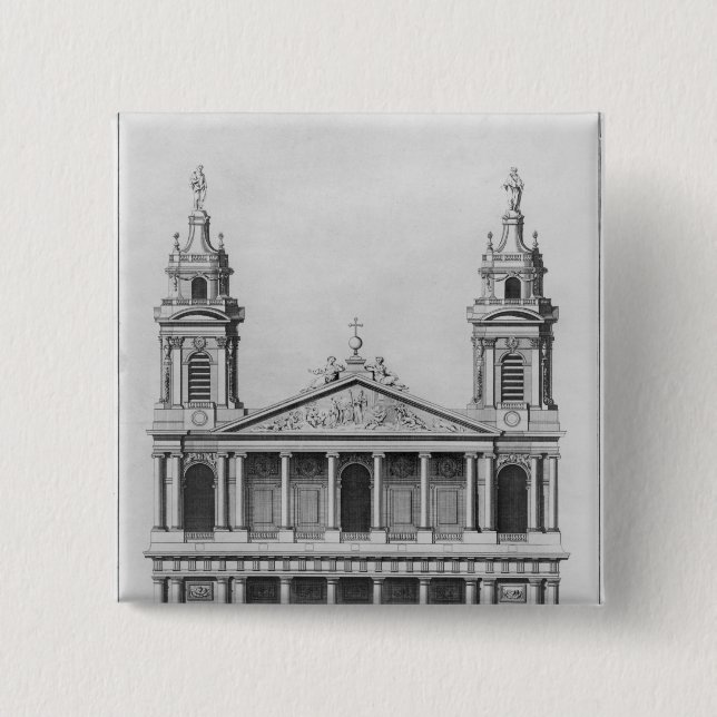 Church of Saint-Sulpice 15 Cm Square Badge (Front)
