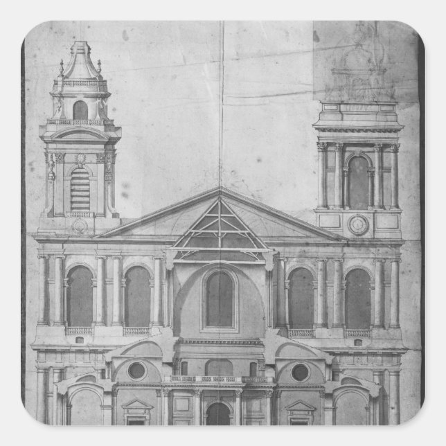 Church of Saint-Sulpice Square Sticker (Front)