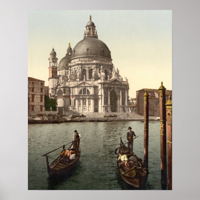 Church of Salute Venice Italy Gondolas Poster (Front)