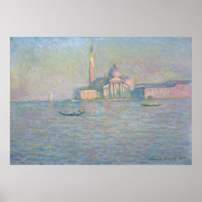 Church of San Giorgio Maggiore Venice by Monet Poster (Front)