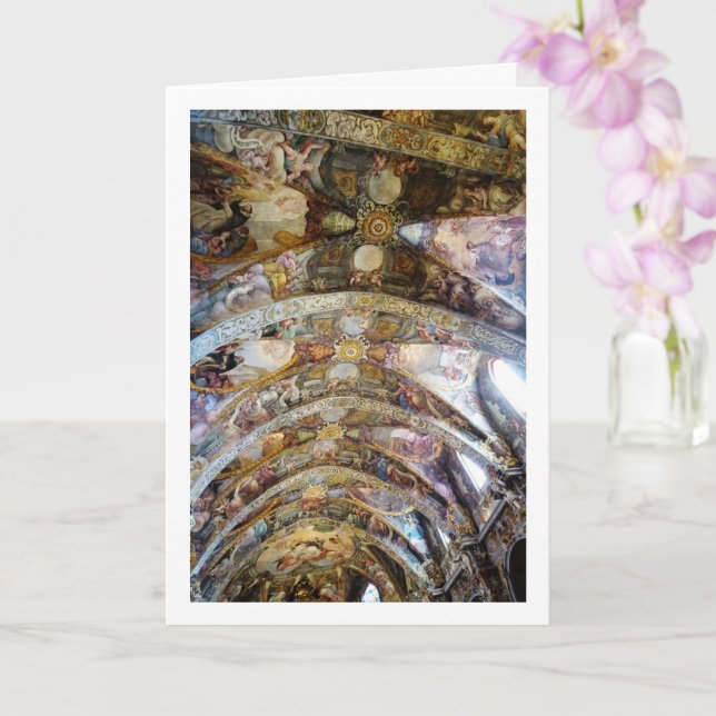 Church of San Nicolás, Valencia City, España Card (Orchid)