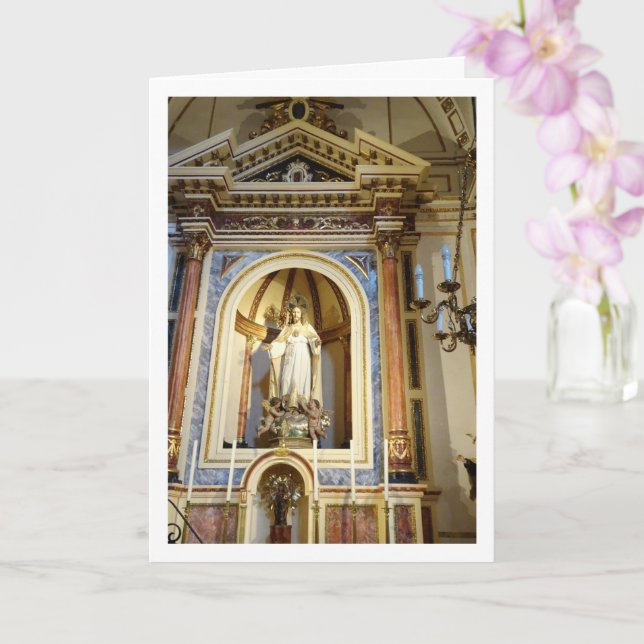 Church of San Nicolás, Valencia City, Spain Card (Orchid)