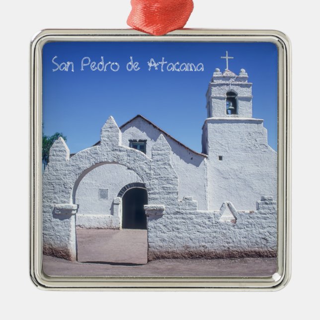 Church of San Pedro de Atacama - Chile Metal Tree Decoration (Front)
