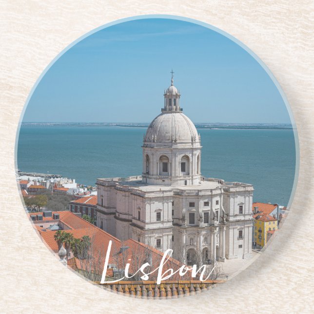 Church of Santa Engracia in Lisbon Portugal Coaster (Front)