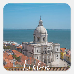 Church of Santa Engracia in Lisbon, Portugal Square Sticker