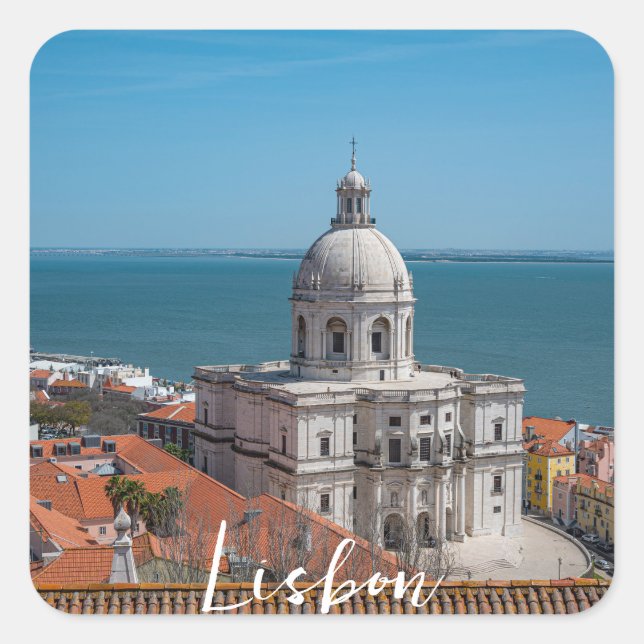 Church of Santa Engracia in Lisbon, Portugal Square Sticker (Front)