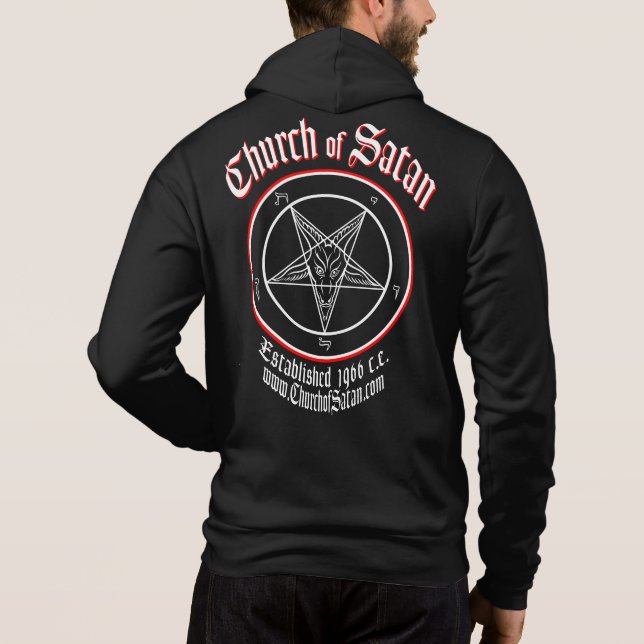 Church of Satan 2-sided canvas hoody (Back)