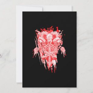 Church Of Satan Gift All Hail Goat Satanic Baphome Holiday Card