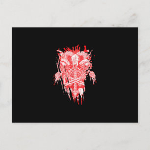 Church Of Satan Gift All Hail Goat Satanic Baphome Invitation Postcard