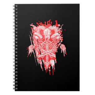 Church Of Satan Gift All Hail Goat Satanic Baphome Notebook