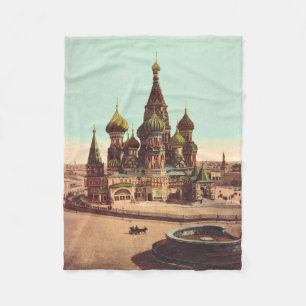 Church of St. Basil, Red Square Moscow Fleece Blanket