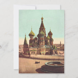 Church of St. Basil, Red Square Moscow Holiday Card