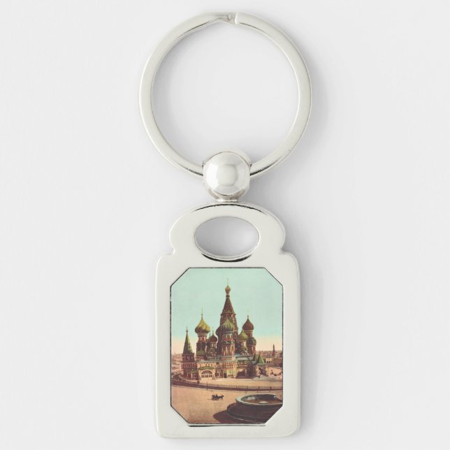 Church of St. Basil, Red Square Moscow Key Ring (Front)