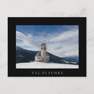 Church of St. Jakob in Val di Funes black postcard