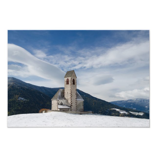 Church of St. Jakob in Villnöss photo print (Front)