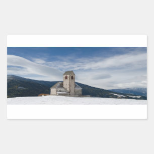 Church of St. Jakob in Villnöss rectangle sticker