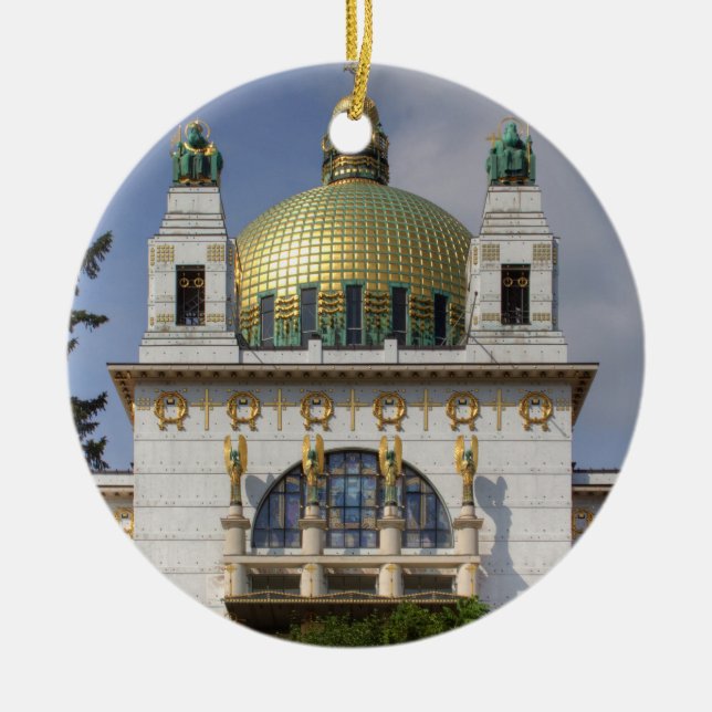 Church of St. Leopold Vienna Austria Ceramic Tree Decoration (Front)