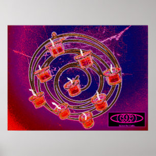 Church of the 9 Candles Spiral Poster