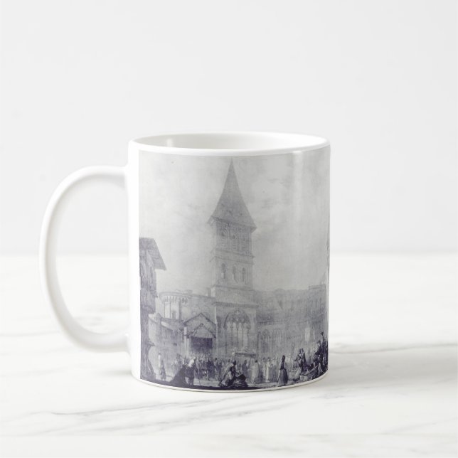 Church of the Abbey of Saint Philibert at Tounus Coffee Mug (Left)