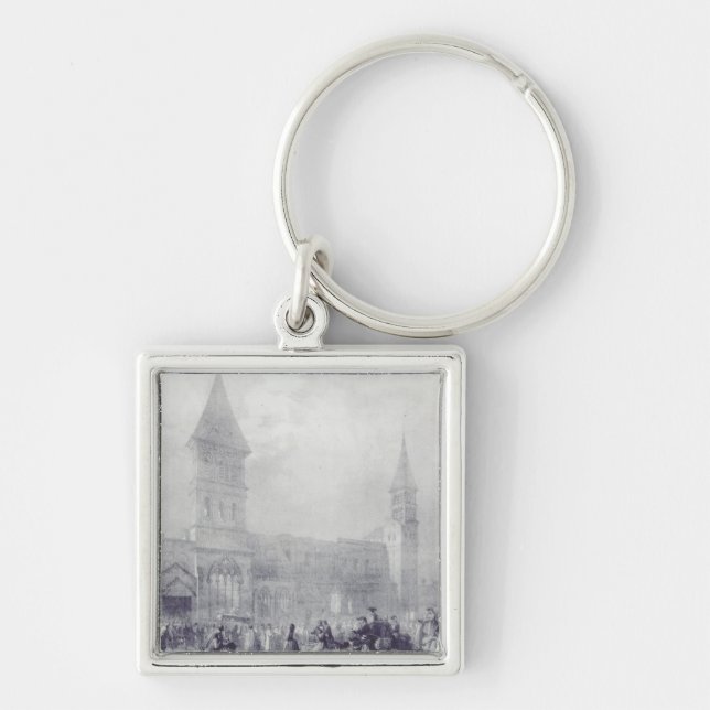 Church of the Abbey of Saint Philibert at Tounus Key Ring (Front)