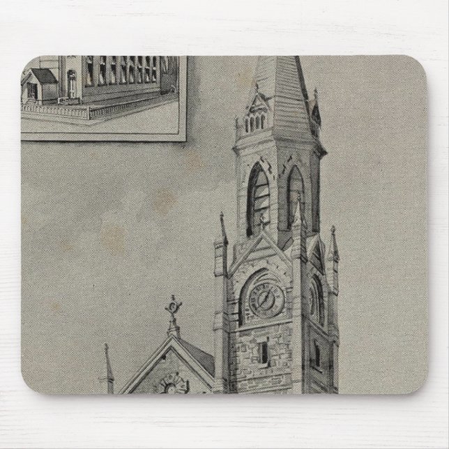 Church of the Assumption, Ansonia, Conn Mouse Mat (Front)