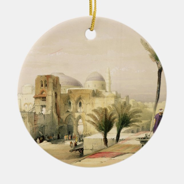 Church of the Holy Sepulchre, Jerusalem, plate 11 Ceramic Tree Decoration (Front)