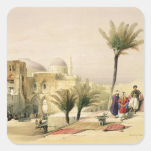 Church of the Holy Sepulchre, Jerusalem, plate 11 Square Sticker