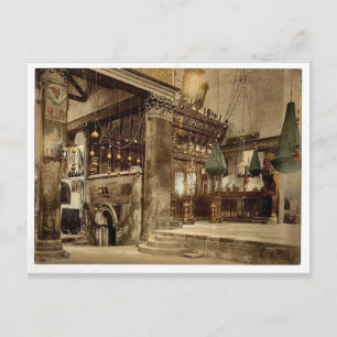 Church of the nativity (interior), Bethlehem, Holy Postcard