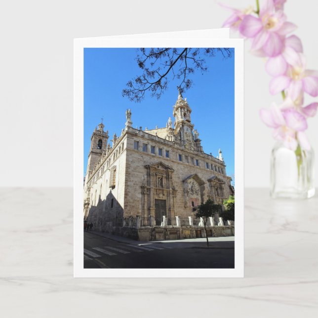 Church of the Santos Juanes, Valencia City, Spain Card (Orchid)