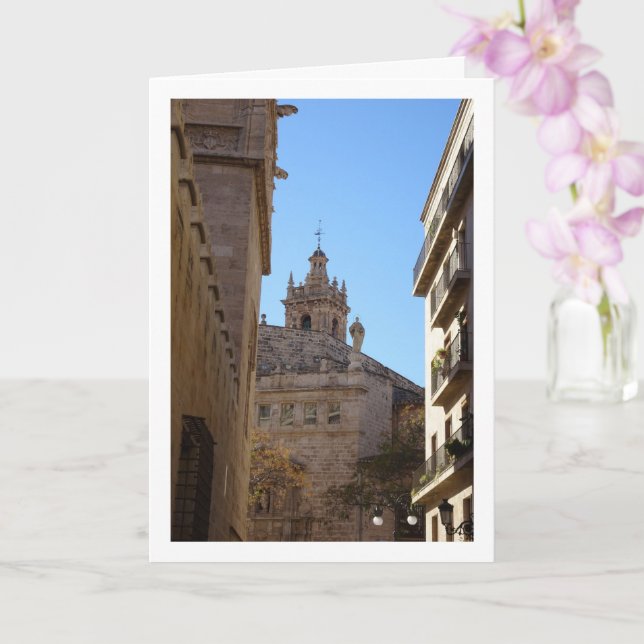 Church of the Santos Juanes, Valencia City, Spain Card (Orchid)