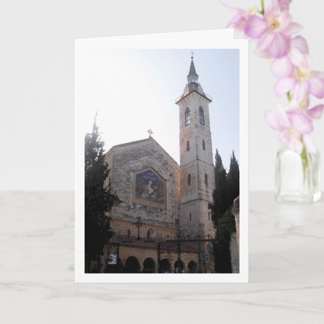 Church Of The Visitation, Jerusalem, Israel Card (Orchid)