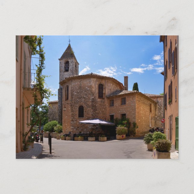 Church of Tourrettes-sur-Loup in France Holiday Postcard (Front)