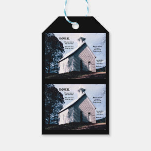 Church on a Hill with Psalm 15:1-2 Gift Tags