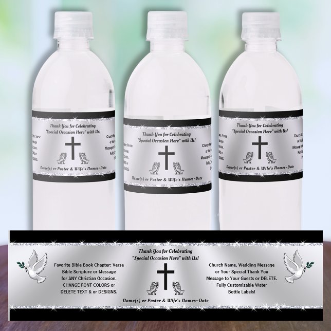 Church or, Christian Water Bottle Stickers, Custom Water Bottle Label (Christian Water Bottle Stickers. Christian Water Bottle Labels. Christian Stickers for Water Bottles)
