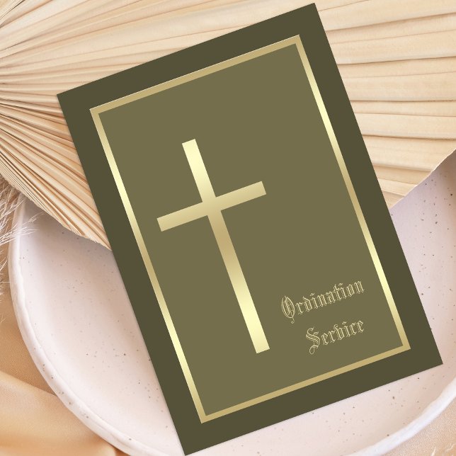 Church Ordination Invitation Cross Invitation (Creator Uploaded)