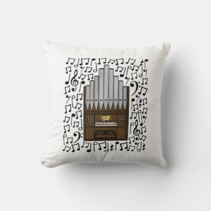 Church Organ Musical Notes, Organist Music Teacher Cushion