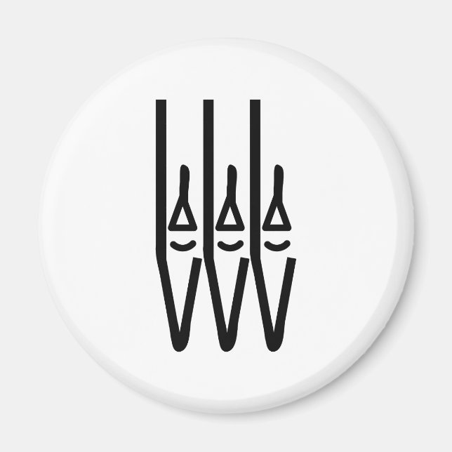church organ pipes icon magnet (Front)