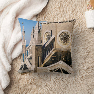 Church Overlooking the Ocean Cushion