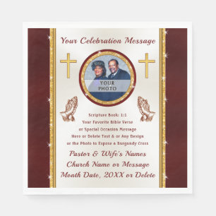 Church Party Ideas, Personalised, Religious Paper Napkin