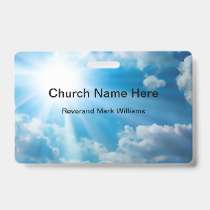 Church Pastor And Clergy Faith Name ID Badge
