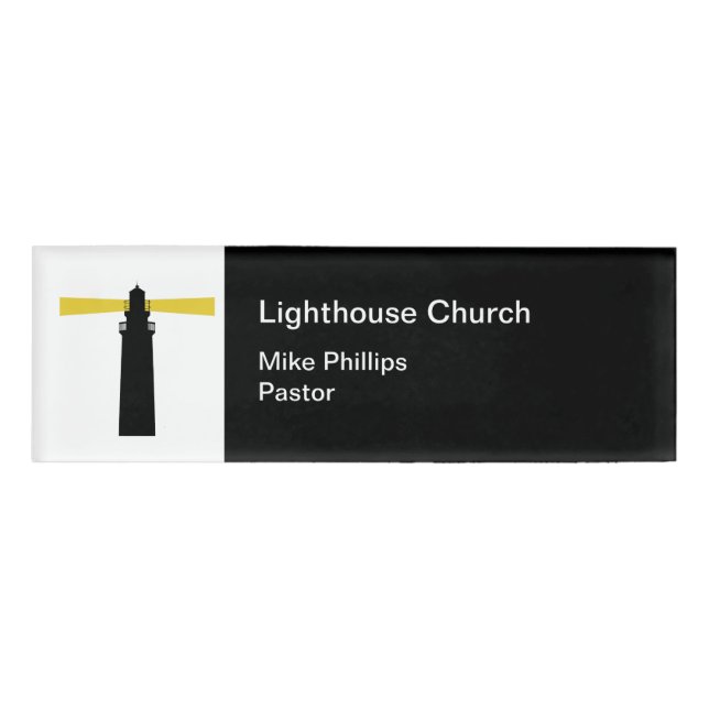 Church Pastor And Clergy Name Tags (Front)