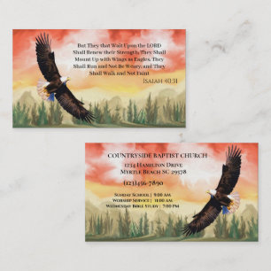 Church Pastor Christian Scripture Scenic Business Card