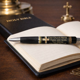 Church Pastor Classy Gold And Black 