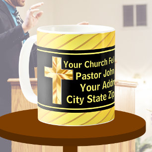 Church Pastor Classy Gold And Black  Coffee Mug
