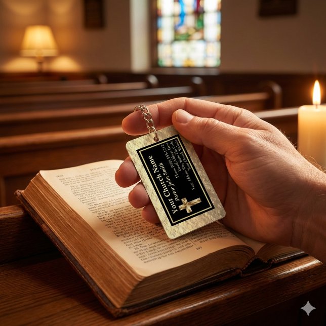 Church Pastor Gold And Black Bulk Key Ring (Creator Uploaded)