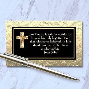 Church Pastor Gold And Black Evangelist Card