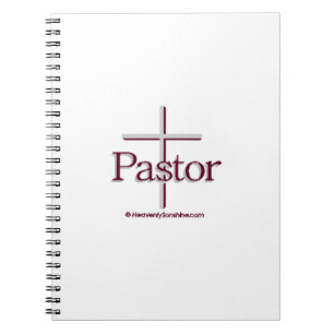 Church Pastor Gray Cross Notebook