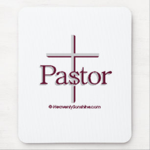 Church Pastor Grey Cross Mouse Mat