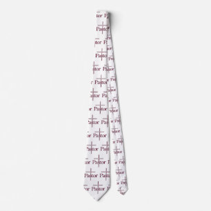 Church Pastor Grey Cross Tie